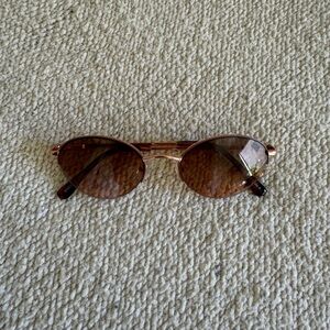 Free People Rose Gold and Brown Sunglasses